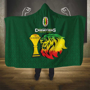 Senegal Football Champions Hooded Blanket Lions of Teranga Rise