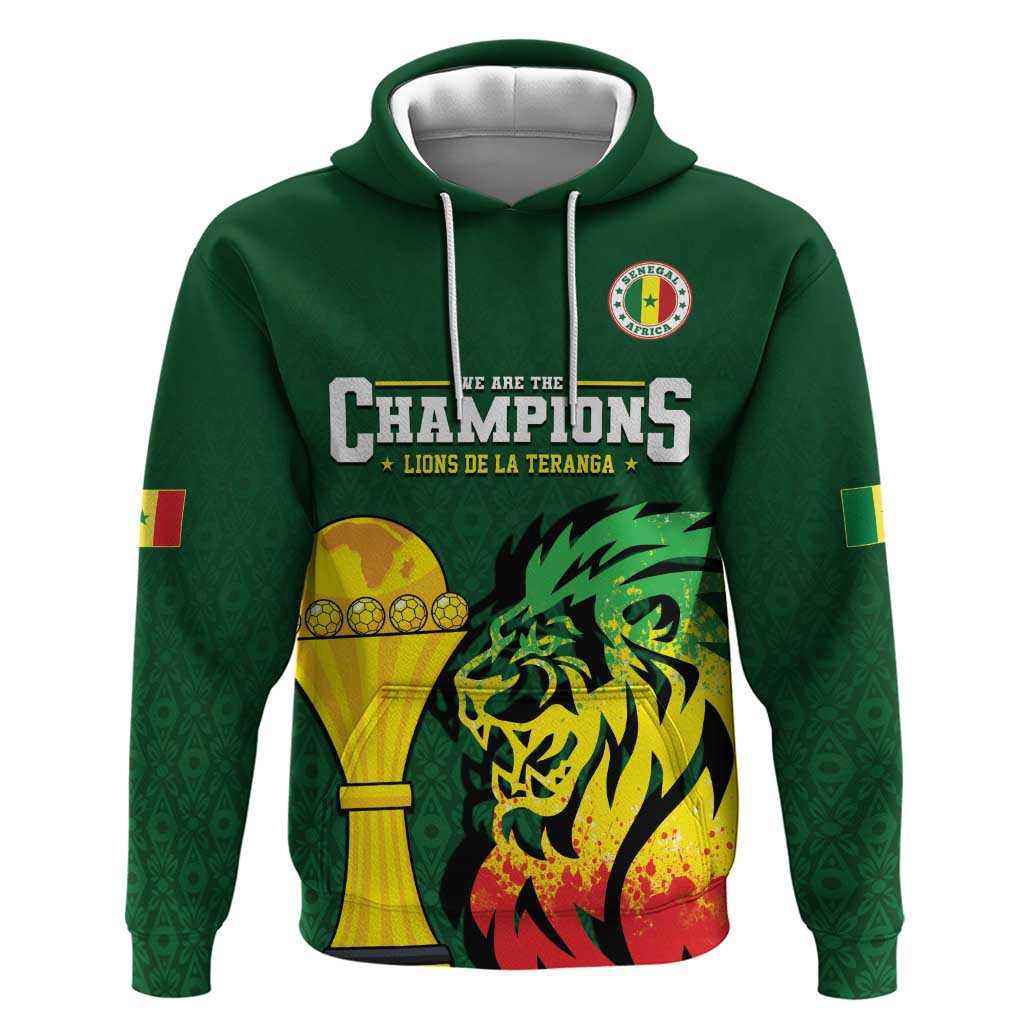 Senegal Football Champions Custom Hoodie Lions of Teranga Rise
