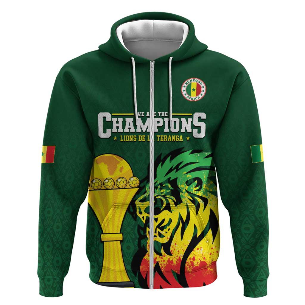 Senegal Football Champions Custom Hoodie Lions of Teranga Rise