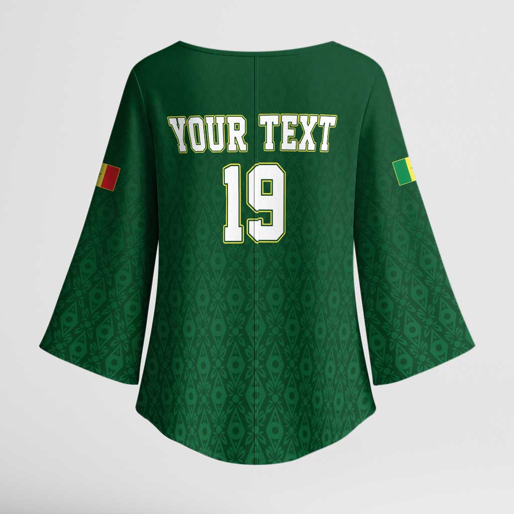 Senegal Football Champions Custom Kimono Sleeve Blouse Lions of Teranga Rise