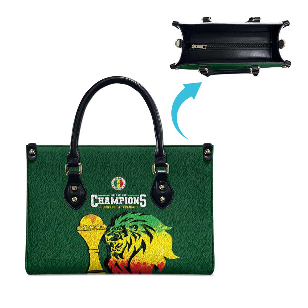 Senegal Football Champions Leather Bag Lions of Teranga Rise