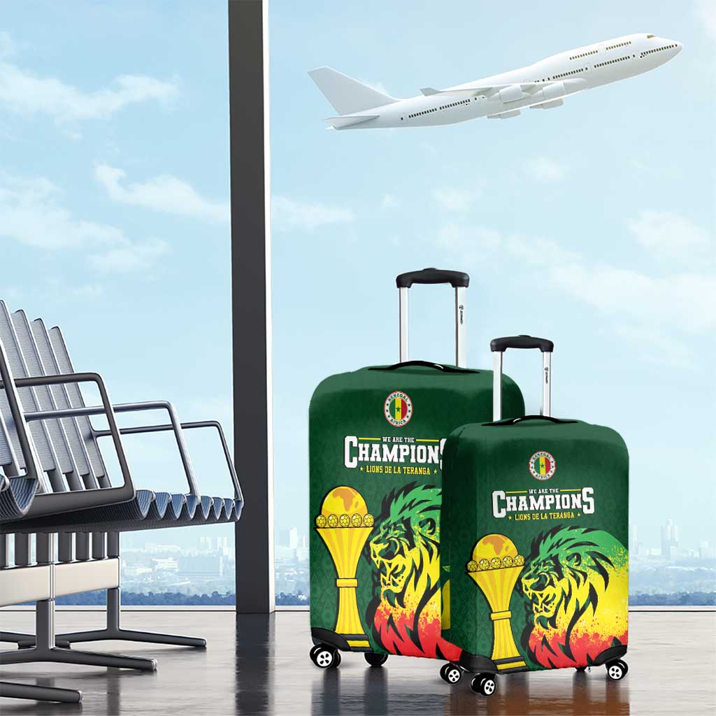 Senegal Football Champions Luggage Cover Lions of Teranga Rise