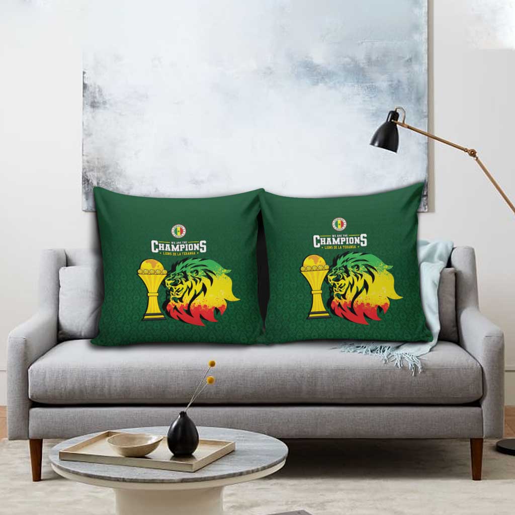 Senegal Football Champions Pillow Cover Lions of Teranga Rise