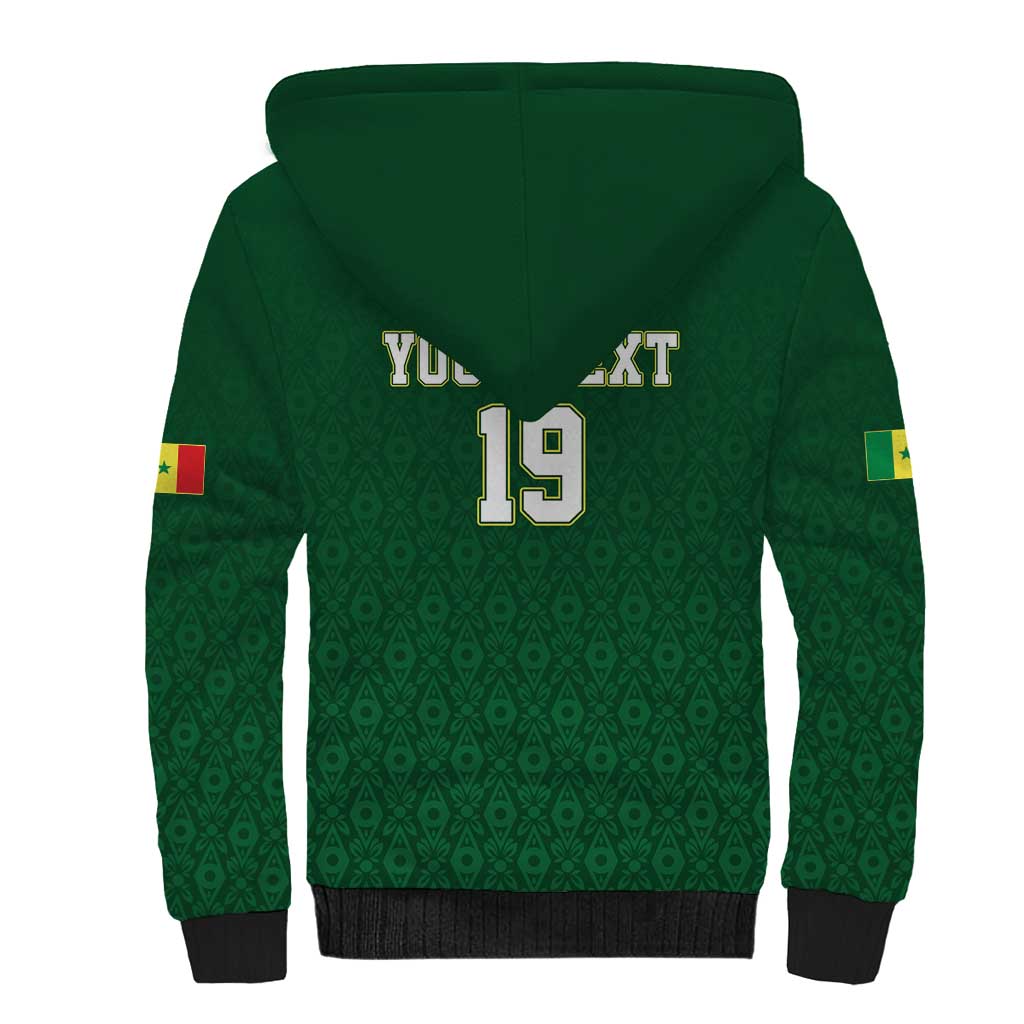 Senegal Football Champions Custom Sherpa Hoodie Lions of Teranga Rise
