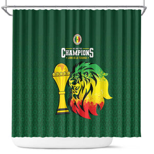 Senegal Football Champions Shower Curtain Lions of Teranga Rise