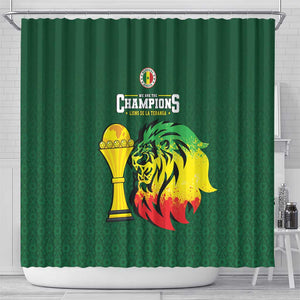 Senegal Football Champions Shower Curtain Lions of Teranga Rise