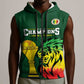 Senegal Football Champions Custom Sleeveless Zip Hoodie Lions of Teranga Rise