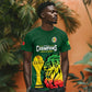 Senegal Football Champions Custom T shirt Lions of Teranga Rise