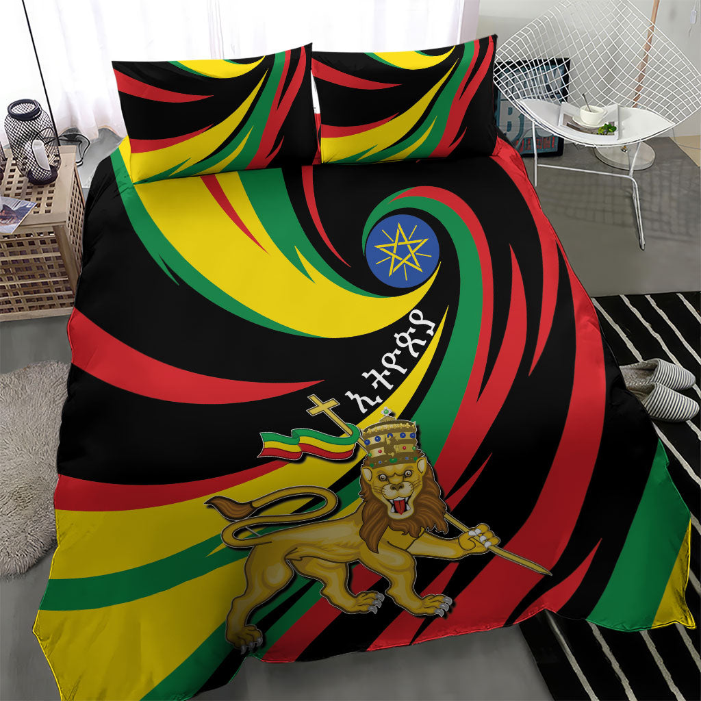 Ethiopia National Day 1991 Bedding Set Habesha Lion Of Judah