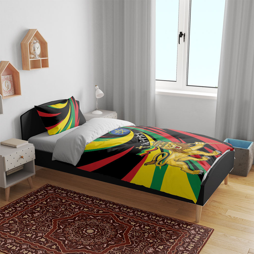 Ethiopia National Day 1991 Bedding Set Habesha Lion Of Judah