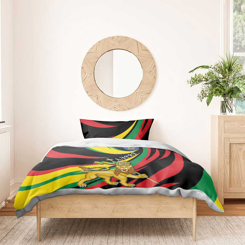 Ethiopia National Day 1991 Bedding Set Habesha Lion Of Judah