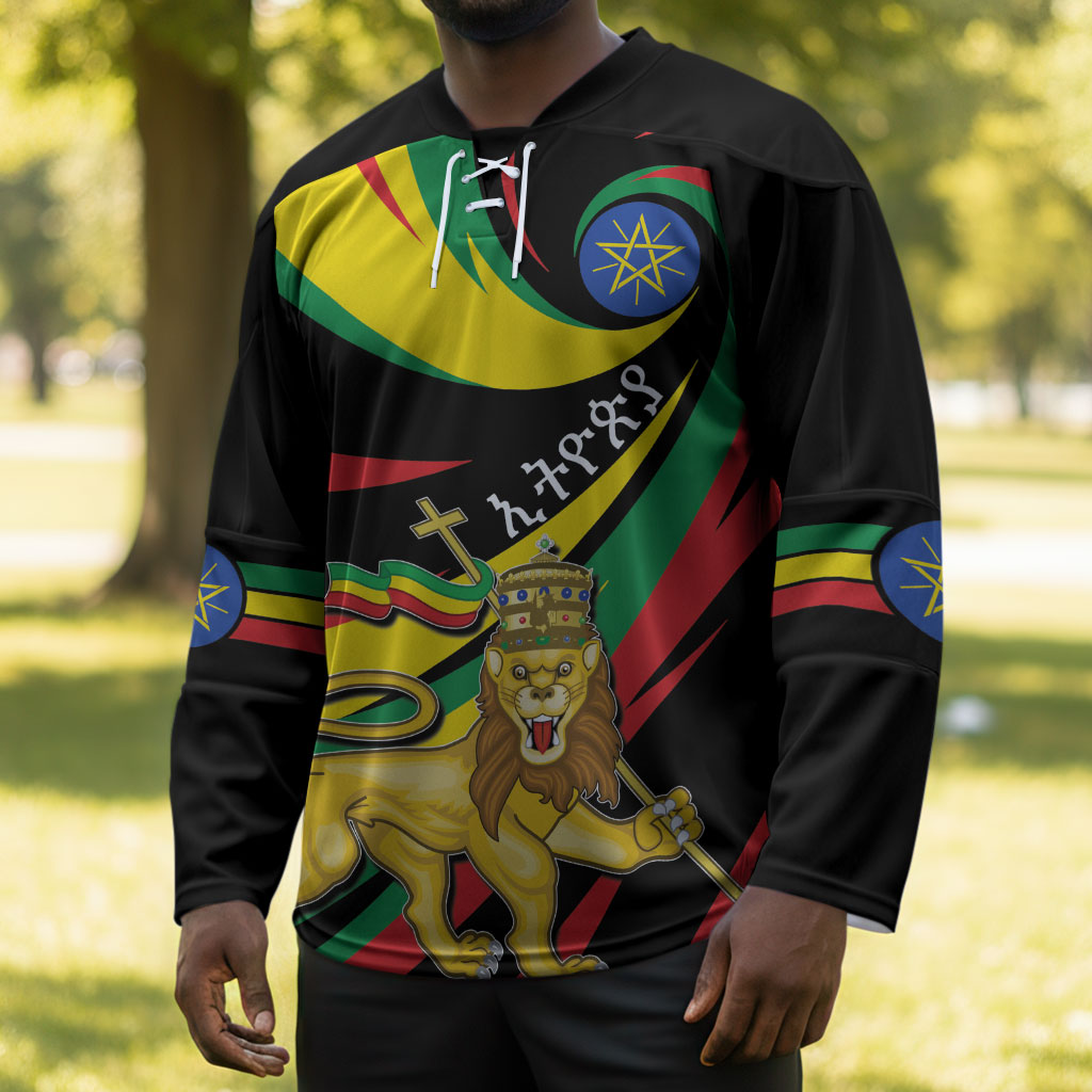 Ethiopia National Day 1991 Hockey Jersey Habesha Lion Of Judah