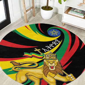 Ethiopia National Day 1991 Round Carpet Habesha Lion Of Judah