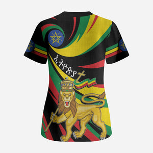 Ethiopia National Day 1991 Scrub Top Habesha Lion Of Judah