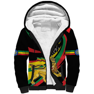 Ethiopia National Day 1991 Sherpa Hoodie Habesha Lion Of Judah