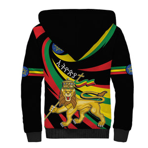 Ethiopia National Day 1991 Sherpa Hoodie Habesha Lion Of Judah