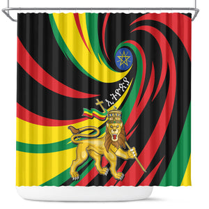 Ethiopia National Day 1991 Shower Curtain Habesha Lion Of Judah