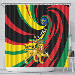Ethiopia National Day 1991 Shower Curtain Habesha Lion Of Judah