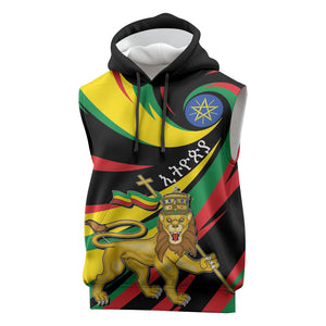 Ethiopia National Day 1991 Sleeveless Hoodie Habesha Lion Of Judah