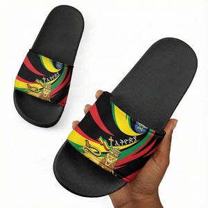 Ethiopia National Day 1991 Slide Sandals Habesha Lion Of Judah