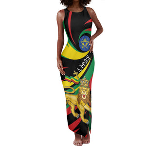 Ethiopia National Day 1991 Tank Maxi Dress Habesha Lion Of Judah
