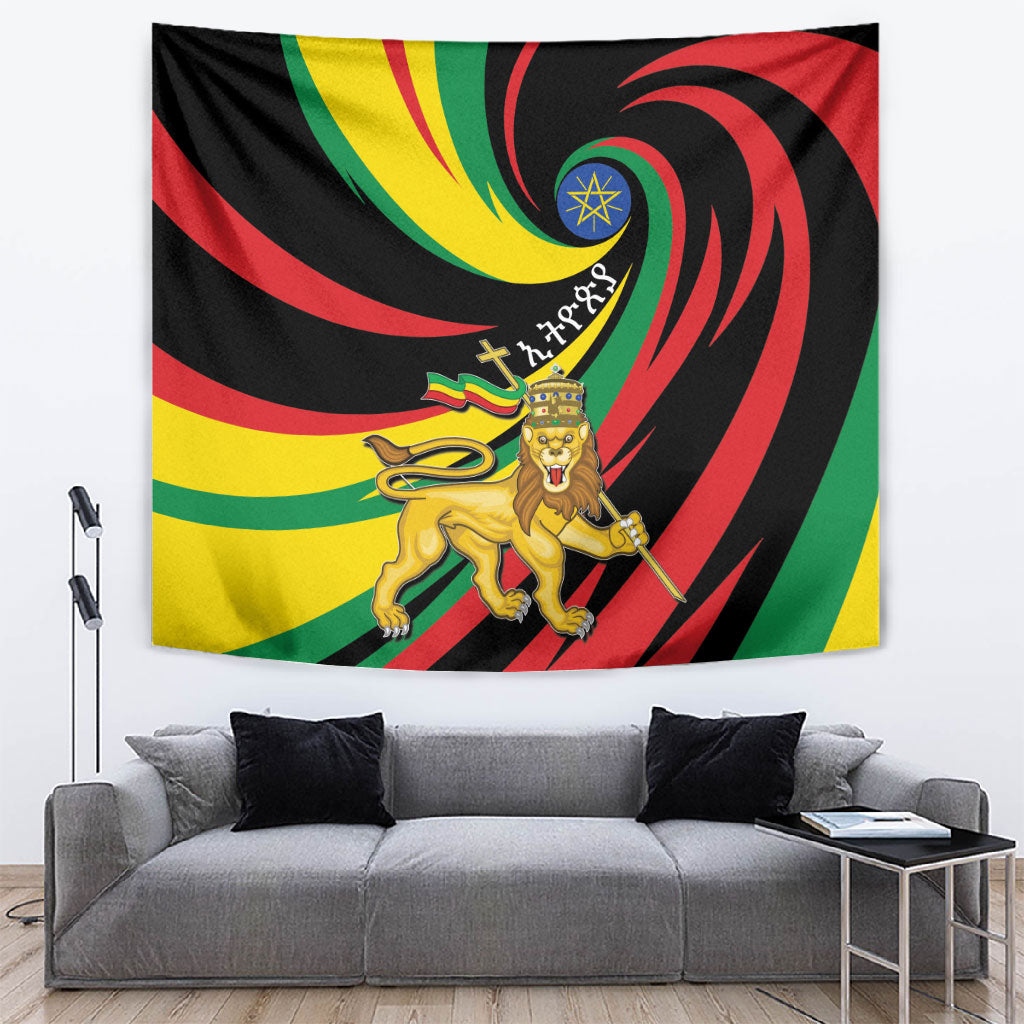 Ethiopia National Day 1991 Tapestry Habesha Lion Of Judah