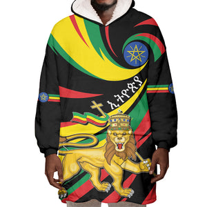 Ethiopia National Day 1991 Wearable Blanket Hoodie Habesha Lion Of Judah