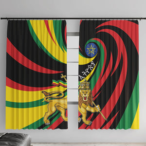 Ethiopia National Day 1991 Window Curtain Habesha Lion Of Judah