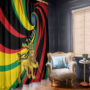 Ethiopia National Day 1991 Window Curtain Habesha Lion Of Judah