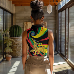 Ethiopia National Day 1991 Women Sleeveless Polo Shirt Habesha Lion Of Judah