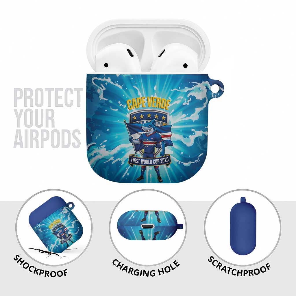 Blue Shark Cape Verde Football AirPods Case First World Cup 2026