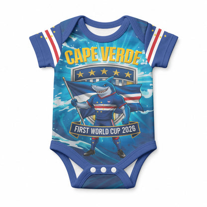 Blue Shark Cape Verde Football Baby Onesie First World Cup 2026