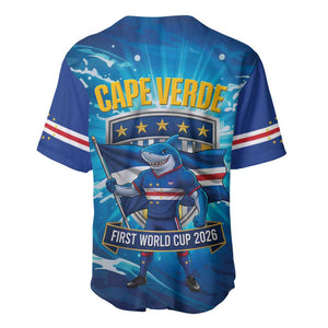 Blue Shark Cape Verde Football Baseball Jersey First World Cup 2026 - African Pride
