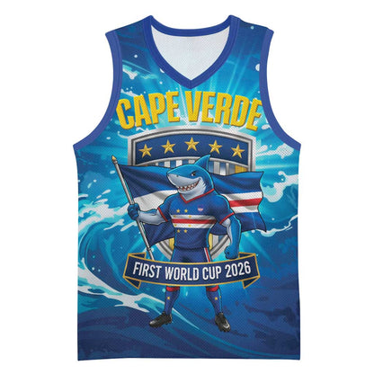Blue Shark Cape Verde Football Basketball Jersey First World Cup 2026 LT19