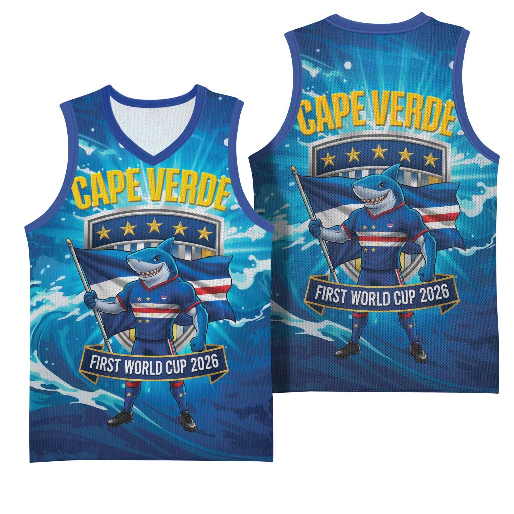 Blue Shark Cape Verde Football Basketball Jersey First World Cup 2026 LT19