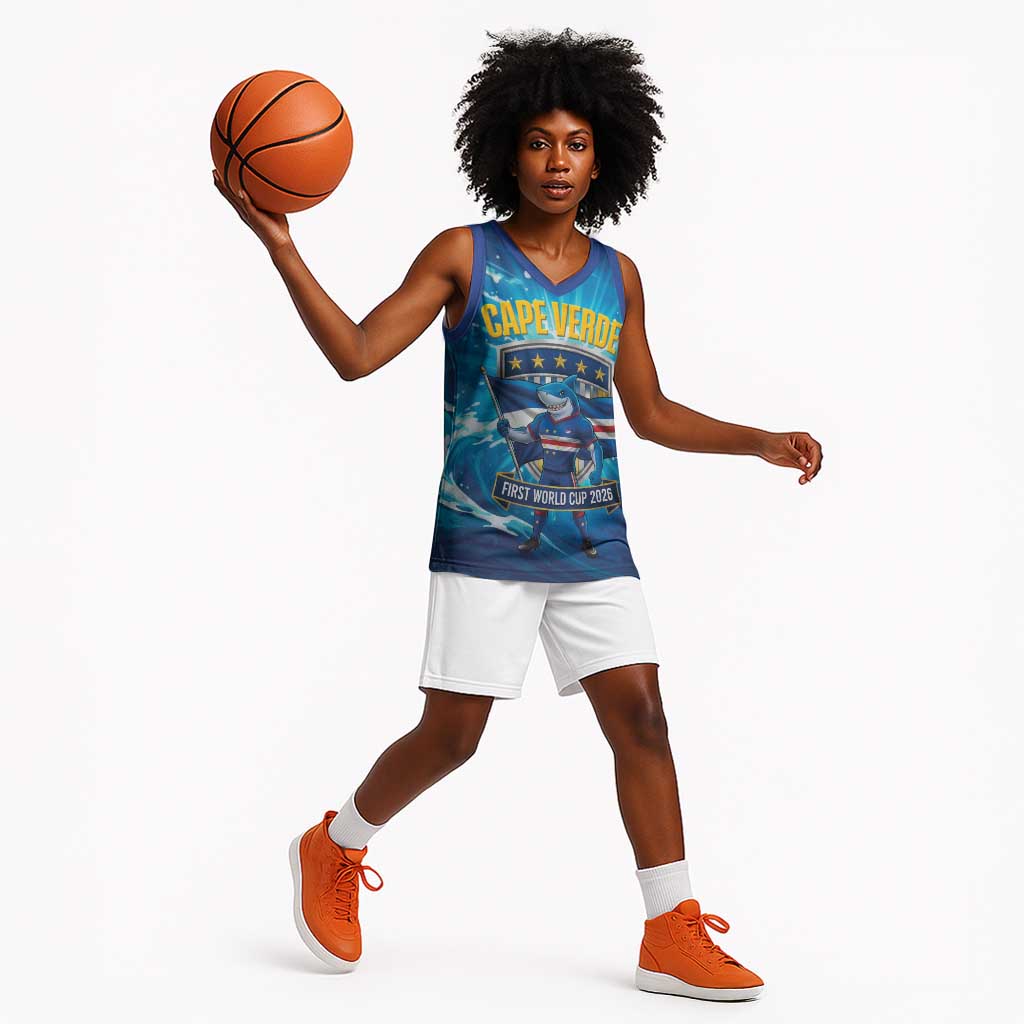 Blue Shark Cape Verde Football Basketball Jersey First World Cup 2026 LT19
