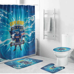 Blue Shark Cape Verde Football Bathroom Set First World Cup 2026