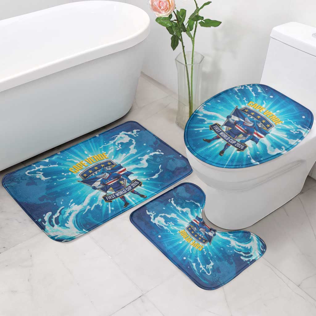 Blue Shark Cape Verde Football Bathroom Set First World Cup 2026