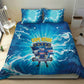 Blue Shark Cape Verde Football Bedding Set First World Cup 2026 - African Pride