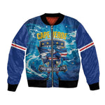 Blue Shark Cape Verde Football Bomber Jacket First World Cup 2026 - African Pride