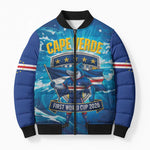Blue Shark Cape Verde Football Bomber Puffer Jacket First World Cup 2026