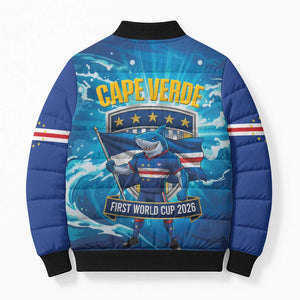 Blue Shark Cape Verde Football Bomber Puffer Jacket First World Cup 2026