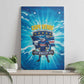 Blue Shark Cape Verde Football Canvas Wall Art First World Cup 2026 - African Pride