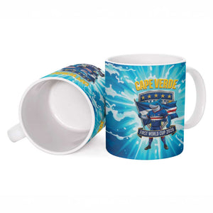 Blue Shark Cape Verde Football Ceramic Mug First World Cup 2026