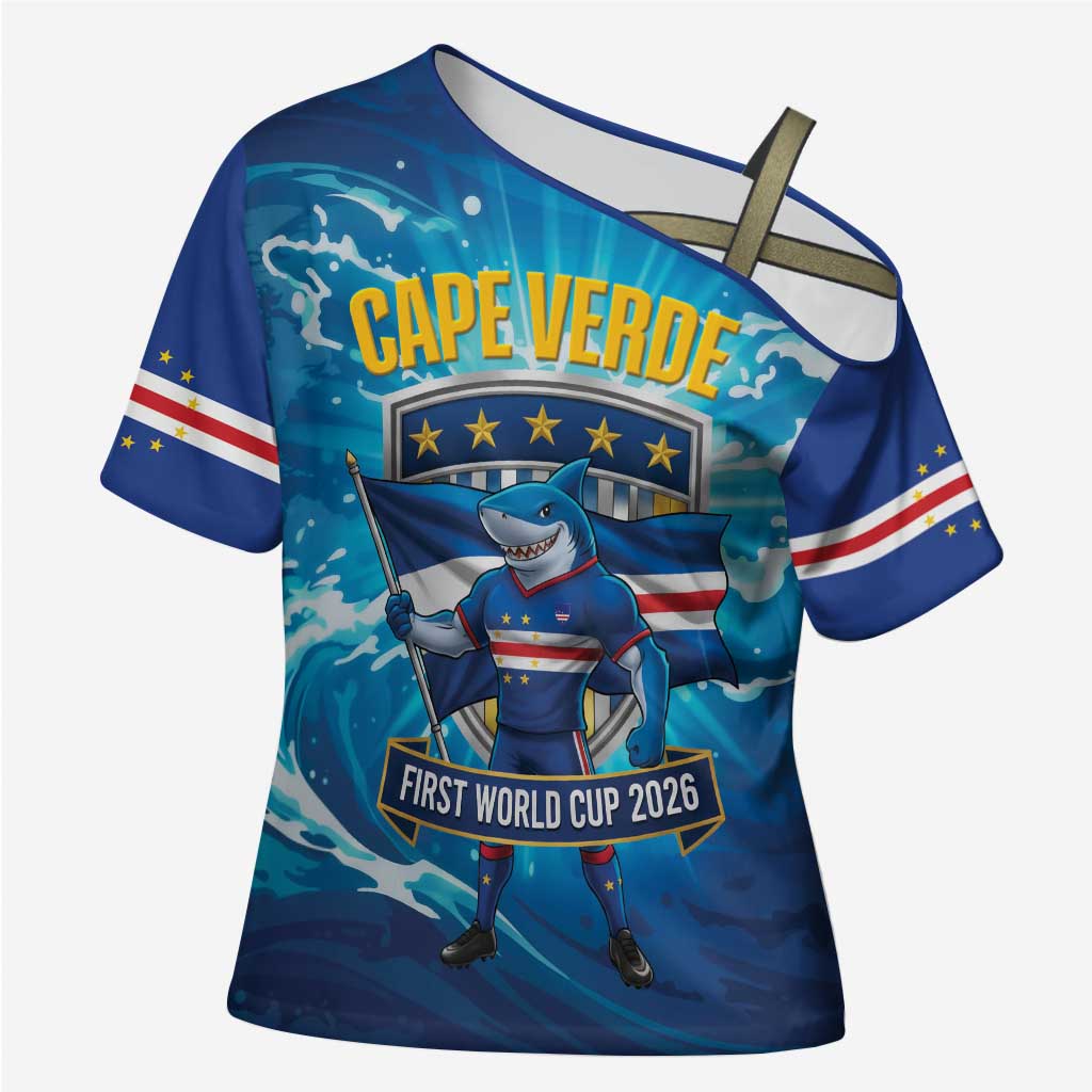 Blue Shark Cape Verde Football Cross Shoulder Shirt First World Cup 2026