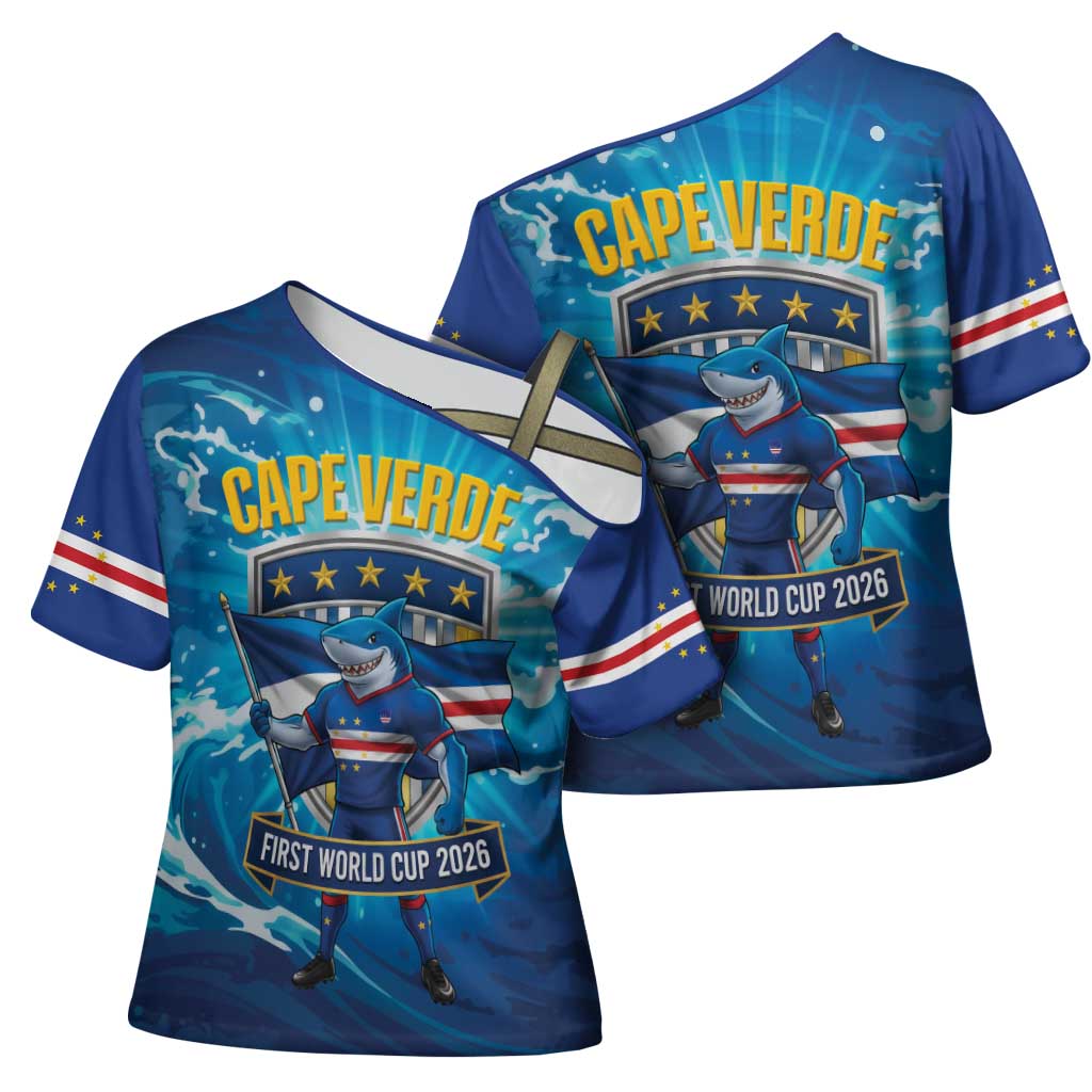 Blue Shark Cape Verde Football Cross Shoulder Shirt First World Cup 2026