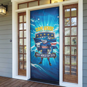 Blue Shark Cape Verde Football Door Cover First World Cup 2026