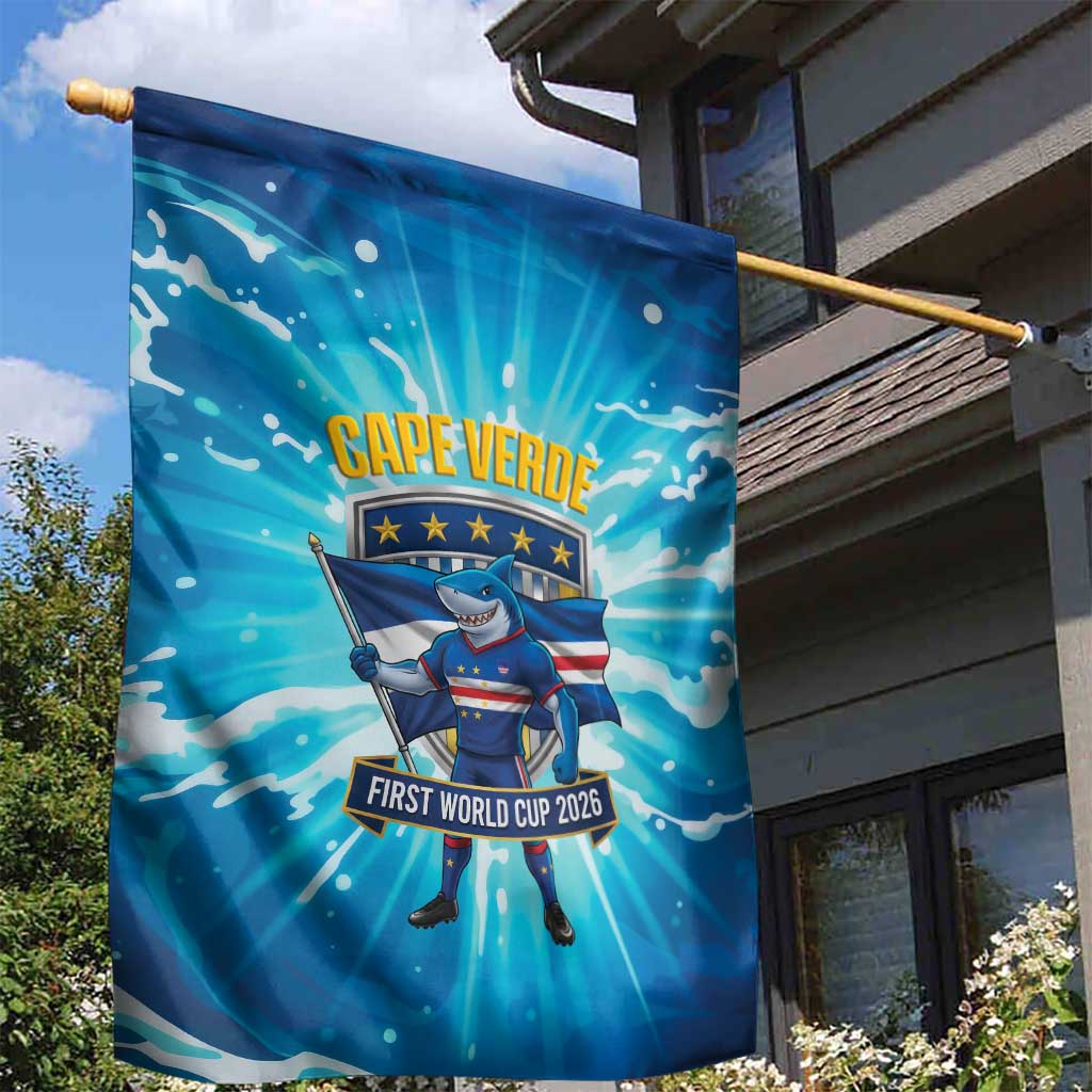 Blue Shark Cape Verde Football Garden Flag First World Cup 2026 - African Pride