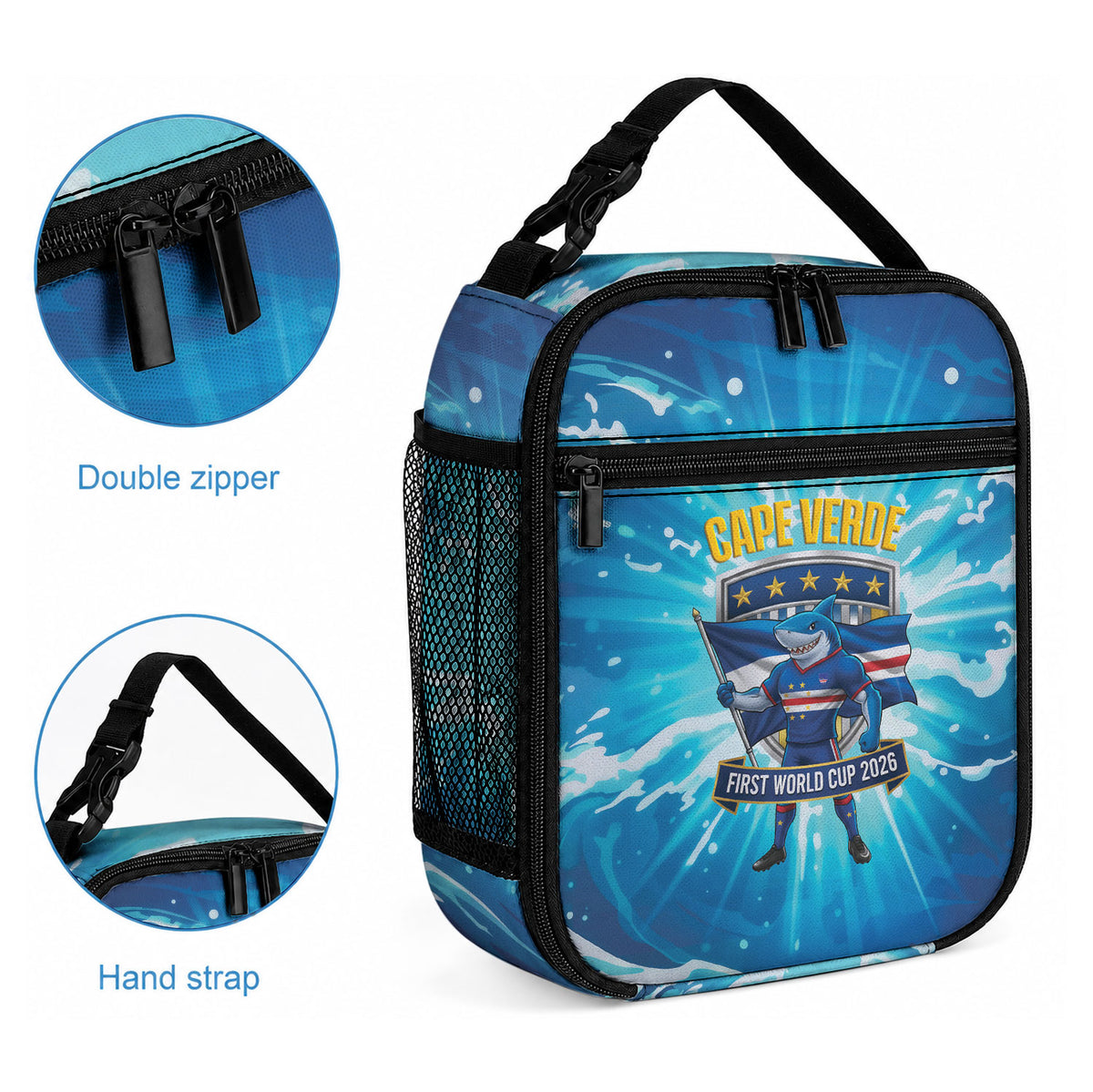 Blue Shark Cape Verde Football Lunch Bag First World Cup 2026