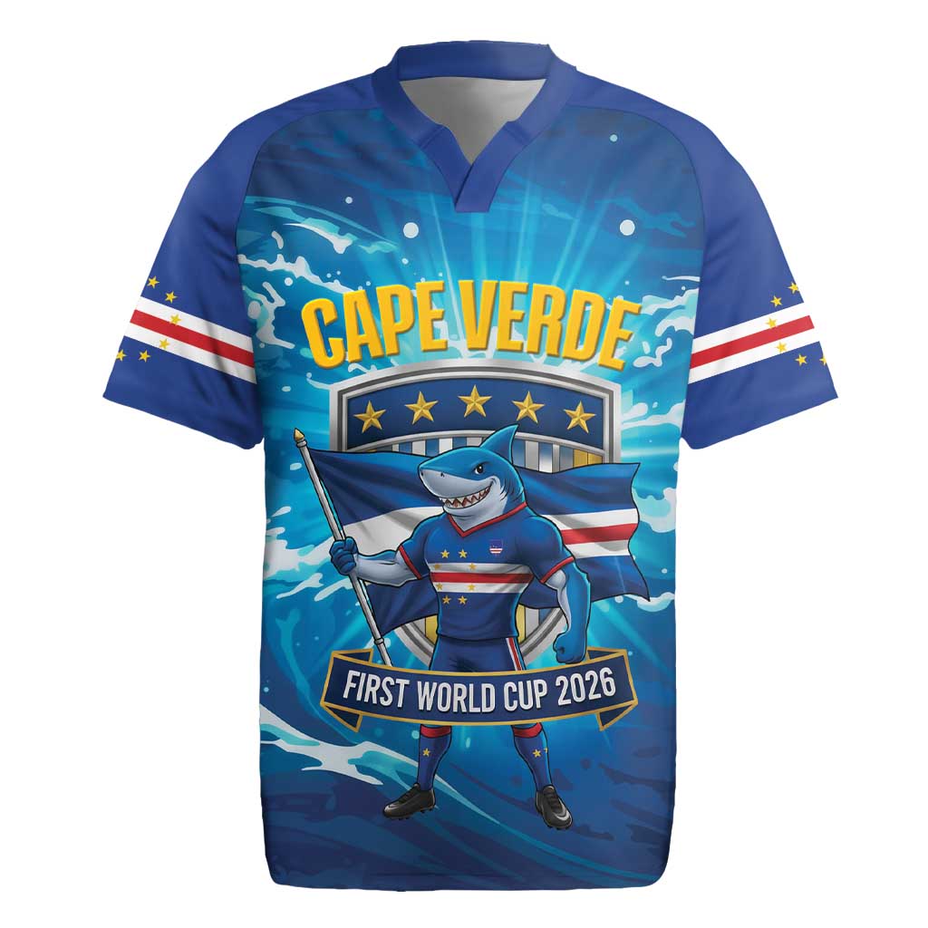 Blue Shark Cape Verde Football Rugby Jersey First World Cup 2026 - African Pride